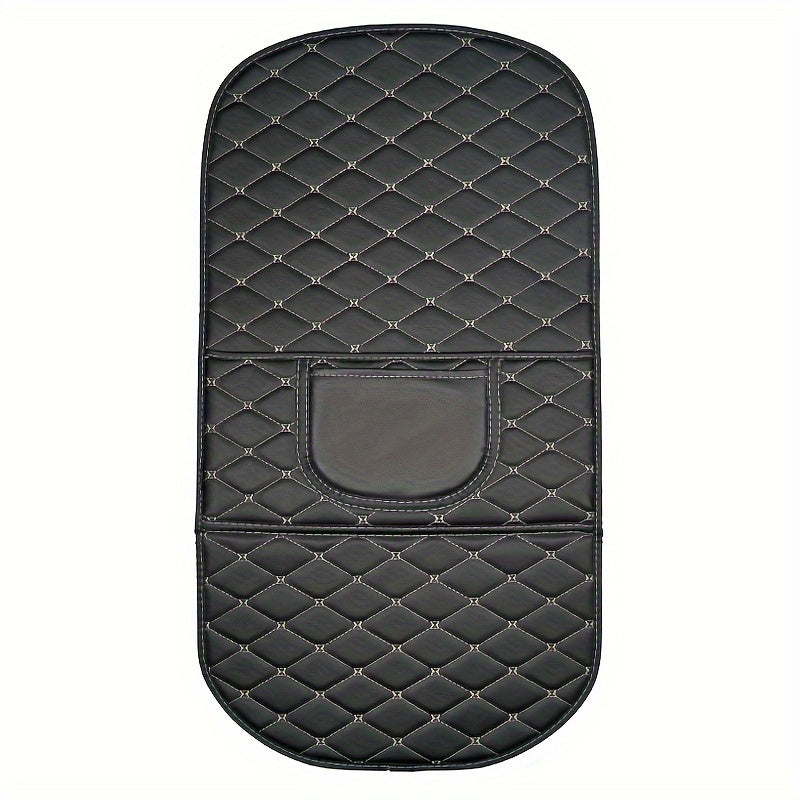 Kids Car Seat Back Cover Protector Faux Leather Kick and Scratch Guard with Safety Belt