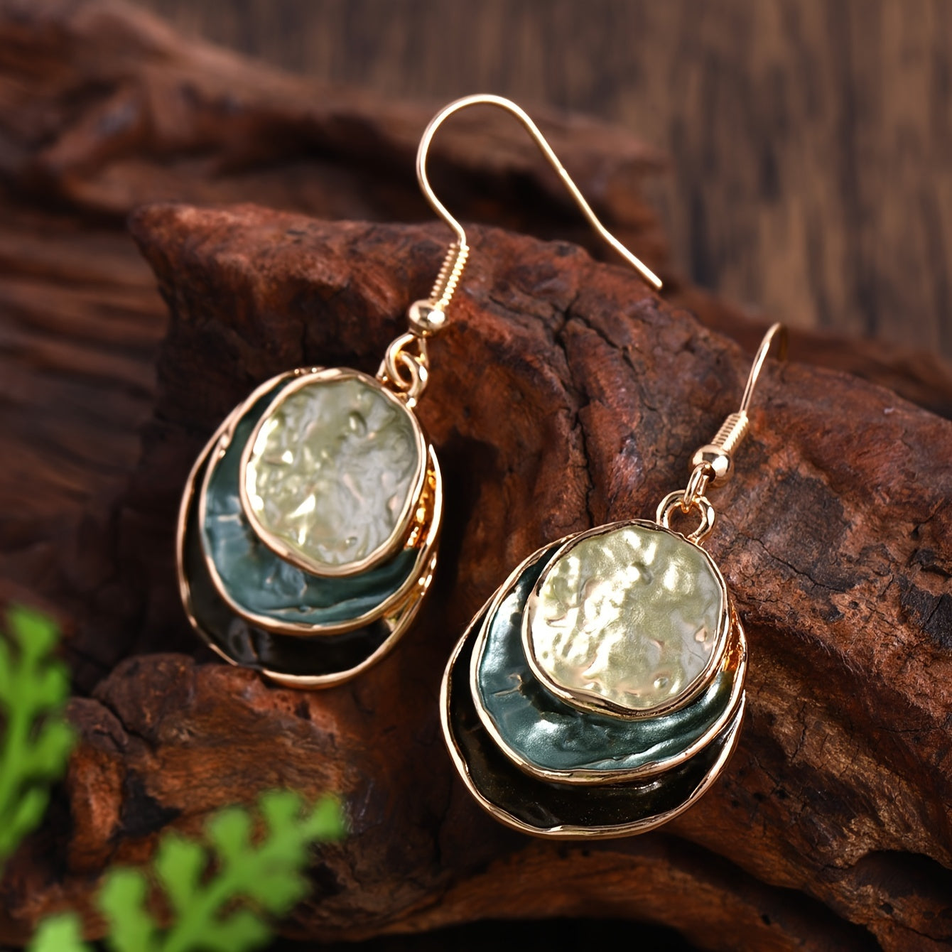 Ayollar uchun bohem enameled zargarlik to'plami, taqish uchun va doira shaklidagi dizayni bilan