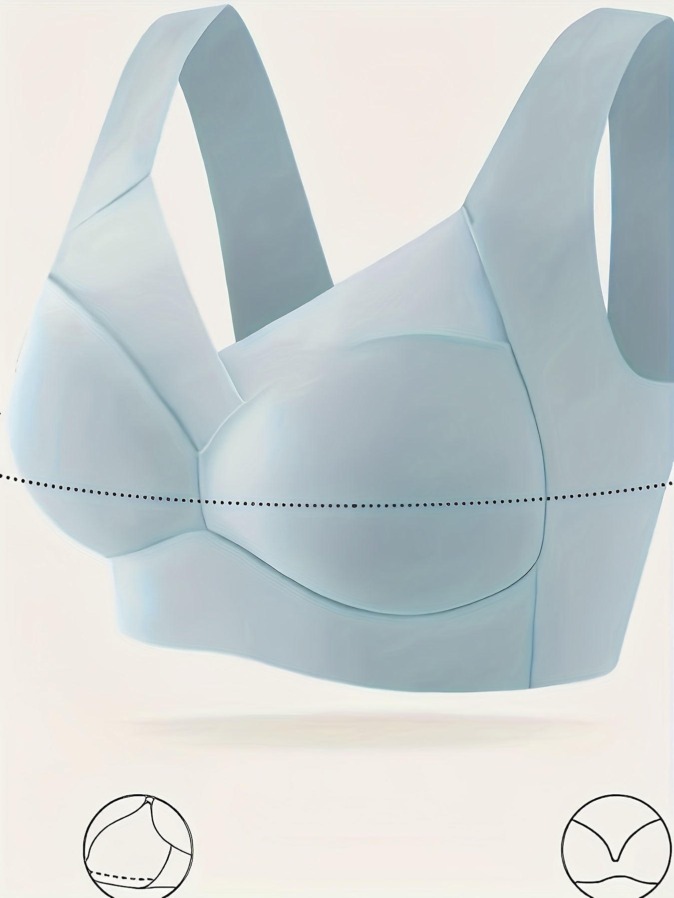 Plus Size Seamless Wireless Bra Pack Breathable Non-Removable Pads