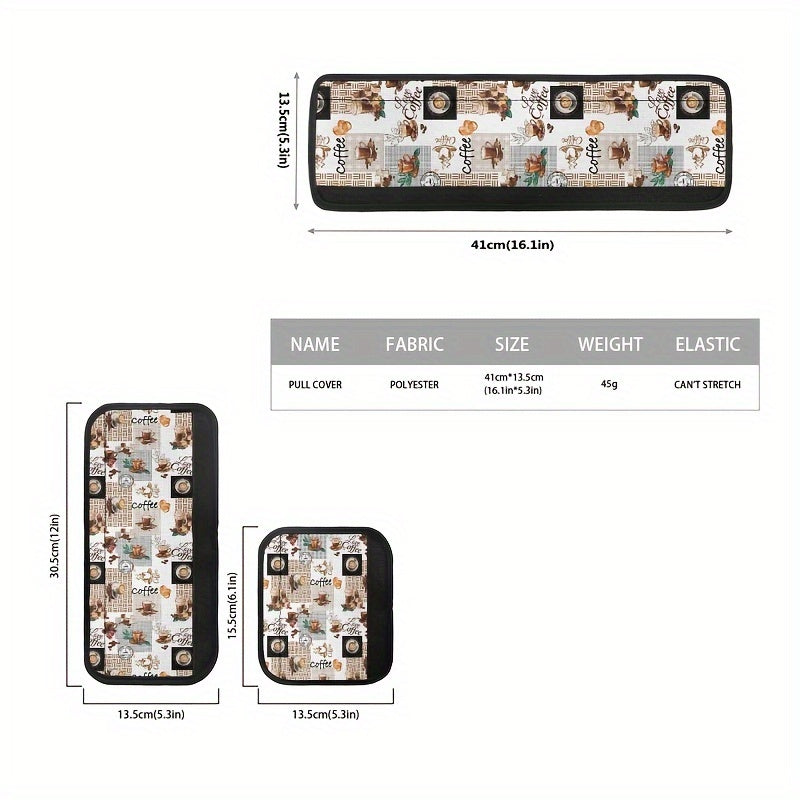 6pcs Refrigerator Handle Covers Polyester Anti-Scratch Stain-Resistant Kitchen Protectors