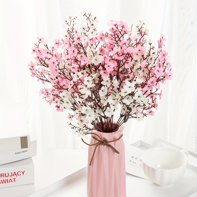 Artificial Cherry Blossom Flowers Set 4 Lifelike for Weddings Home Decor