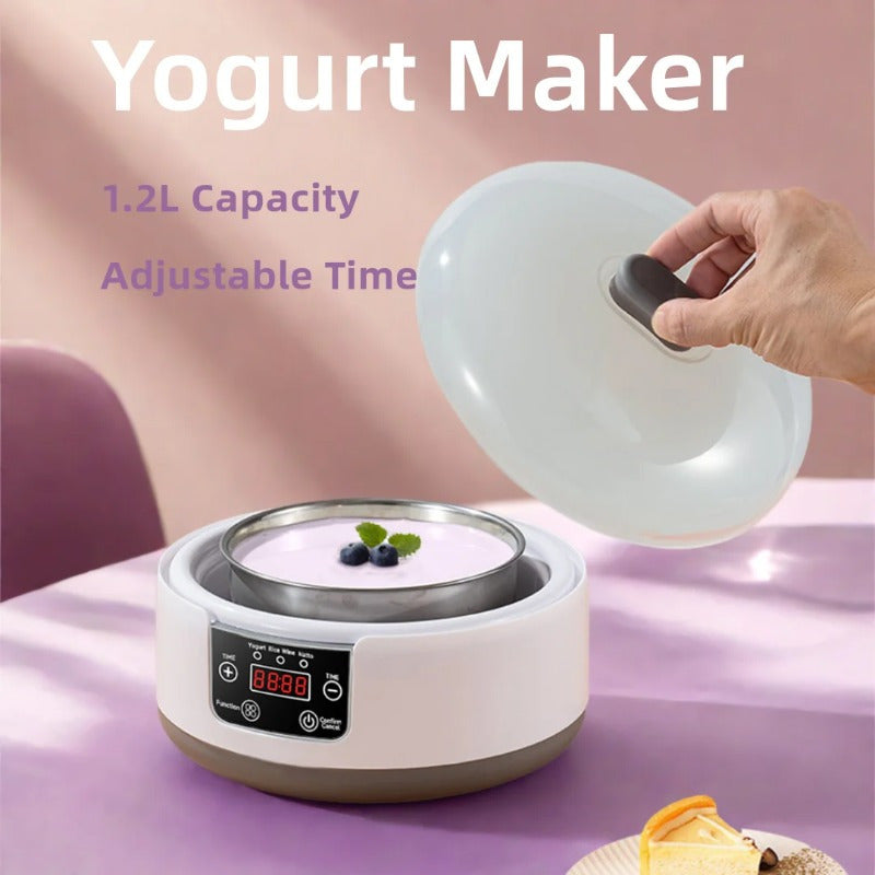 1.2L Elektr Probiotik Yogurt Natto Tayyorlash Mashinasi LED displey 304 po'lat
