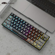 Mini 60% RGB Backlit Mechanical Gaming Keyboard for Windows Mac Laptops