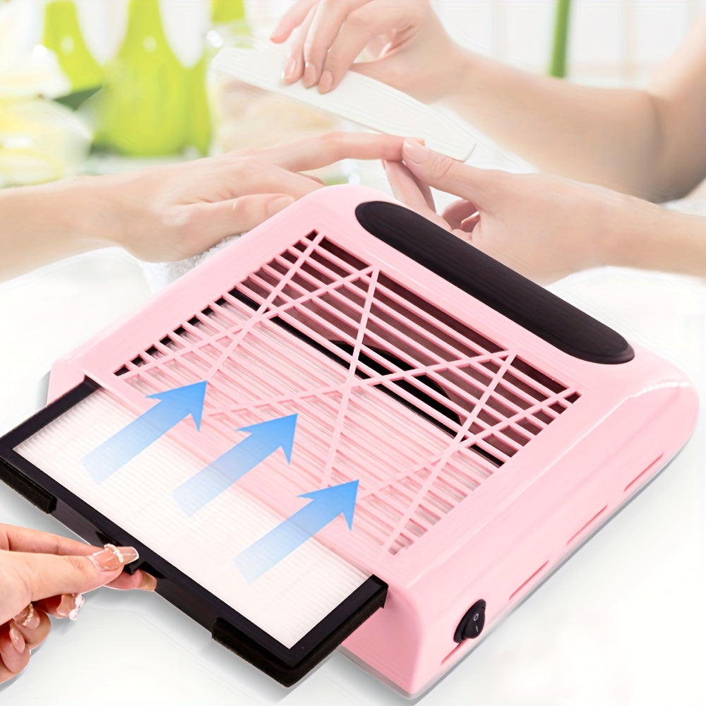 High-Power Nail Dust Vacuum Cleaner with Washable Filter for Salons and Home Use