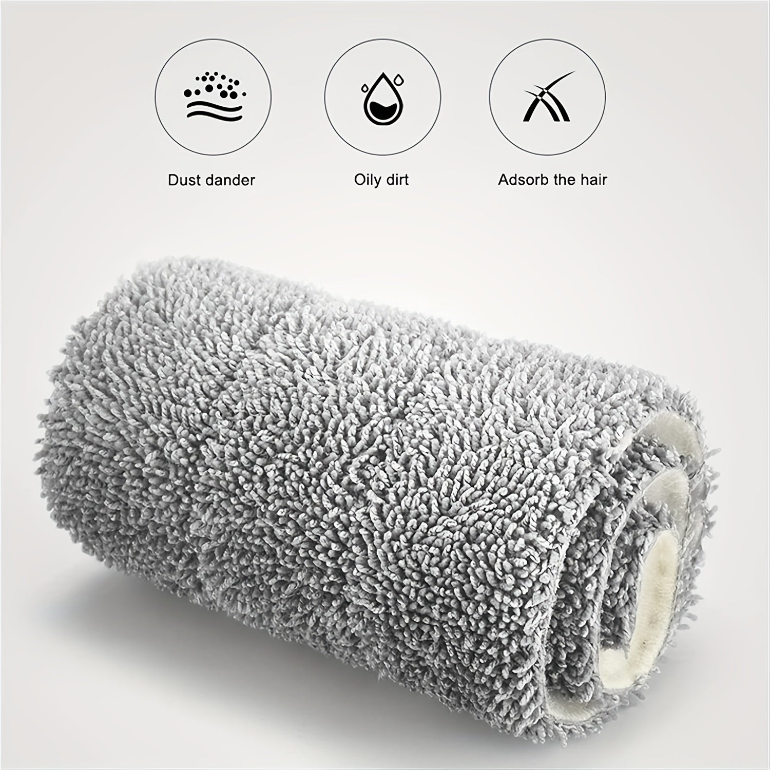 Dual-Purpose Wet and Dry Mop with Built-In Scraper and Bucket for Floor Cleaning in Kitchen Bathroom Bedroom Living Room