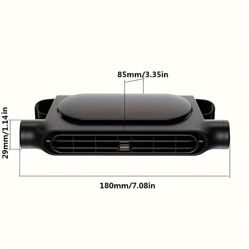 Compact USB Car Seat Fan 3-Speed Quiet Mount for Travel and Comfort