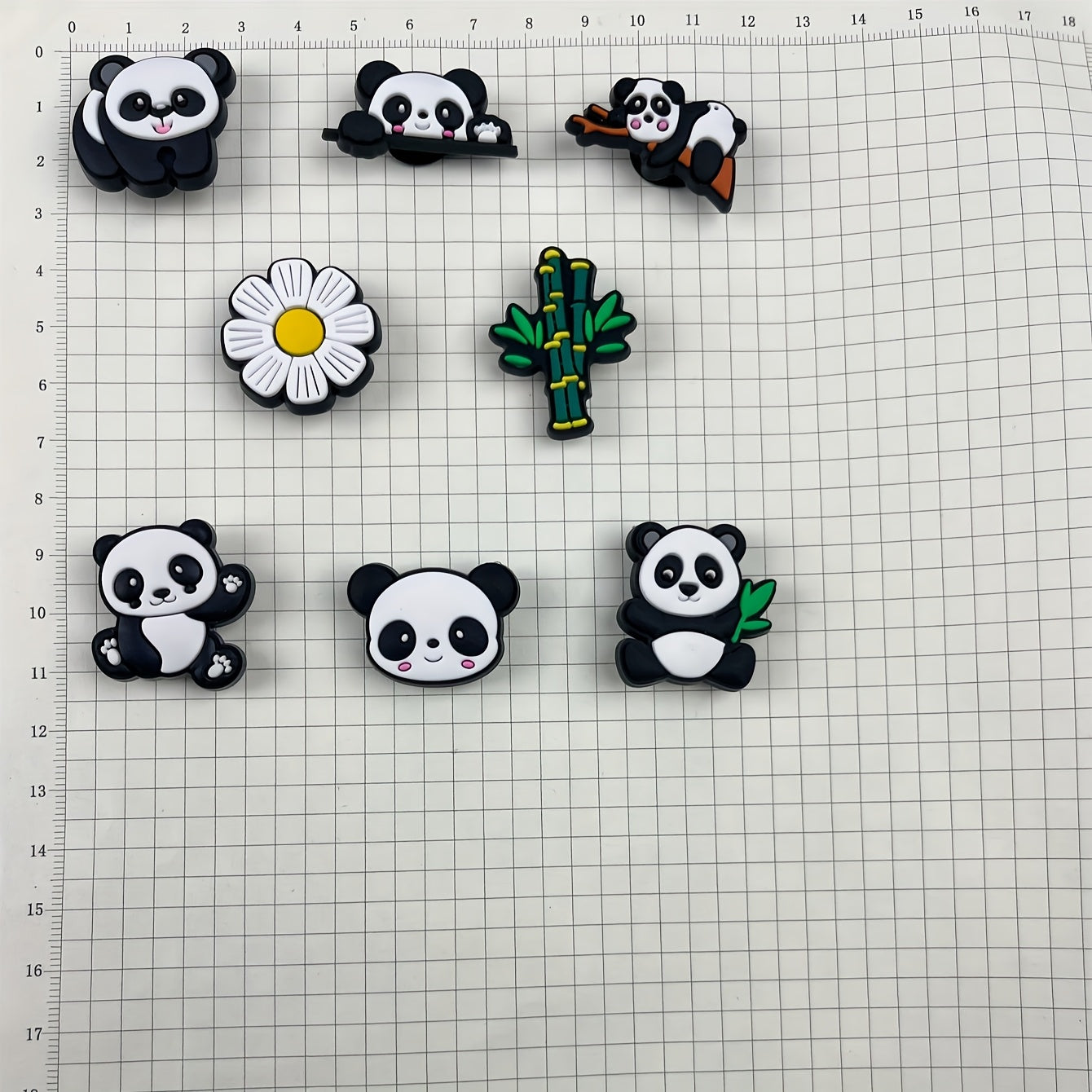 Animal Lovers DIY Panda Charm Set for Slippers and Jewelry, Non-Repetitive, Multiple Sizes