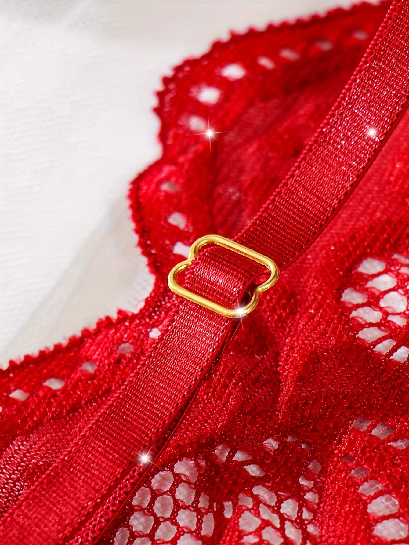 Women's Lace Bodysuit with Open Flaps and Deep V-Neck Backless Lingerie