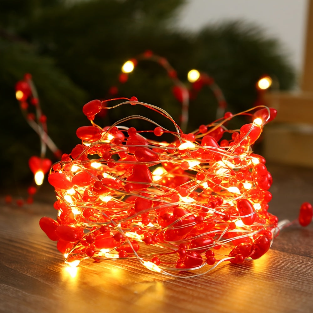 Warm White Pearl String Lights 20/50 LED Battery Operated Fairy Lights for Bedroom Wedding Decor