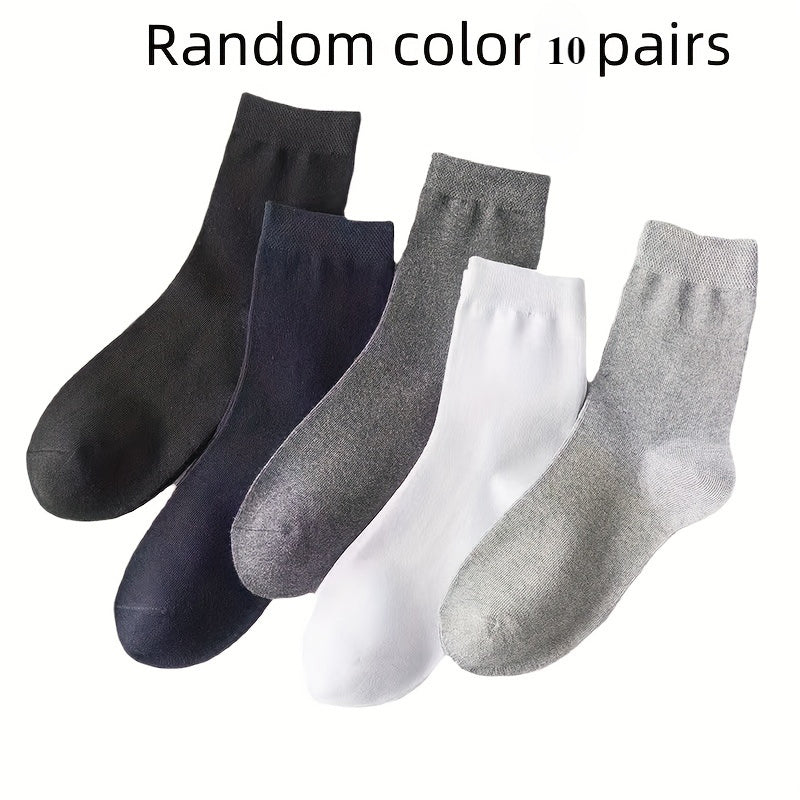 Unisex Diabetic Socks 10 Pairs Breathable Polyester Spandex Elastic Knit for Elderly