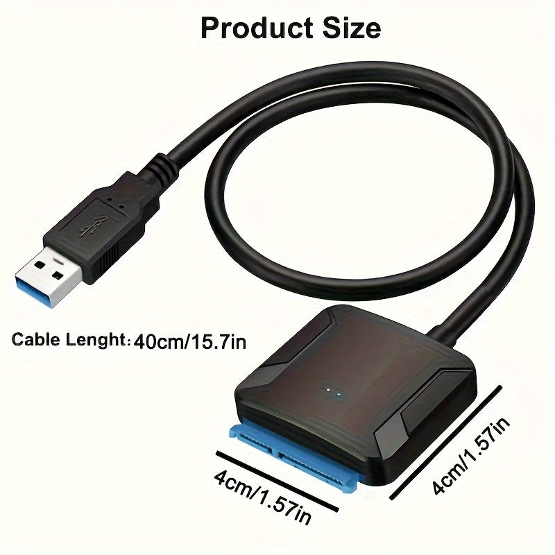 Adaptador SATA a USB 3.0 para discos duros externos SSD HDD transferencia de datos