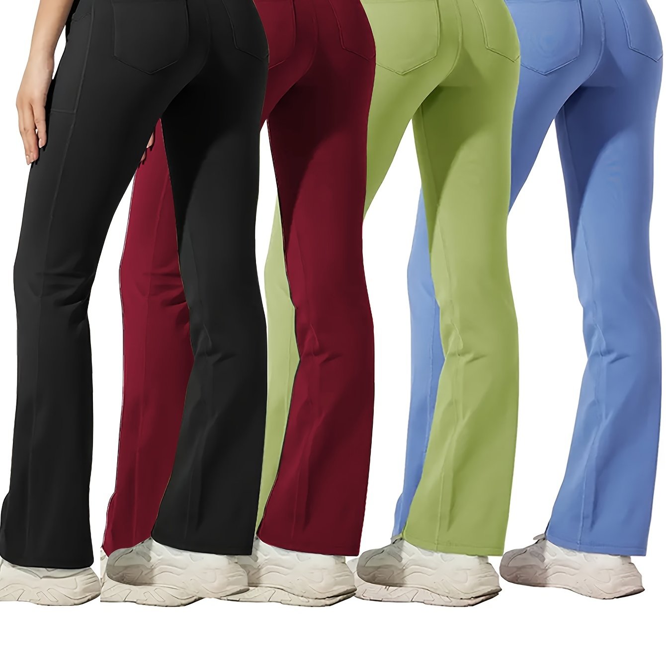 Plus Size Women's Yoga Pants with Phone Pocket Casual Sportswear