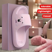 Women's Cartoon Bear Indoor Outdoor Lightweight Slippers