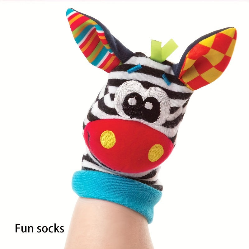 Baby Wristband Toy with Rattle Socks and Puzzle for Infants