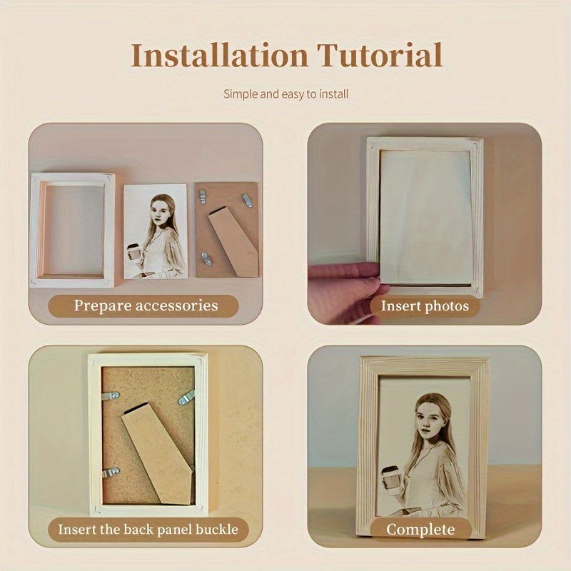 Индивидуальный фотоподарок - Настройте свою фотографию для гравированного деревянного рамки - Идеально для празднования дней рождения, юбилеев, свадеб, Дня святого Валентина и домашнего декора - Подходит для возрастной группы 14 лет и старше