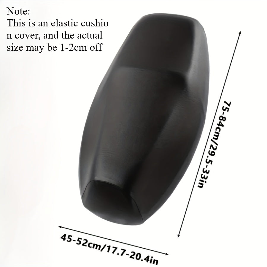 Motorcycle Seat Cover Waterproof Faux Leather Universal Fit Black Gold