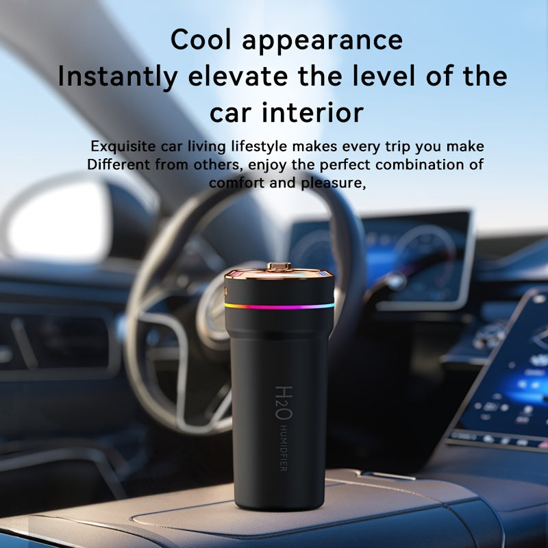Car Humidifier Aromatherapy Diffuser with Starry Sky Light 300ml Usb Powered