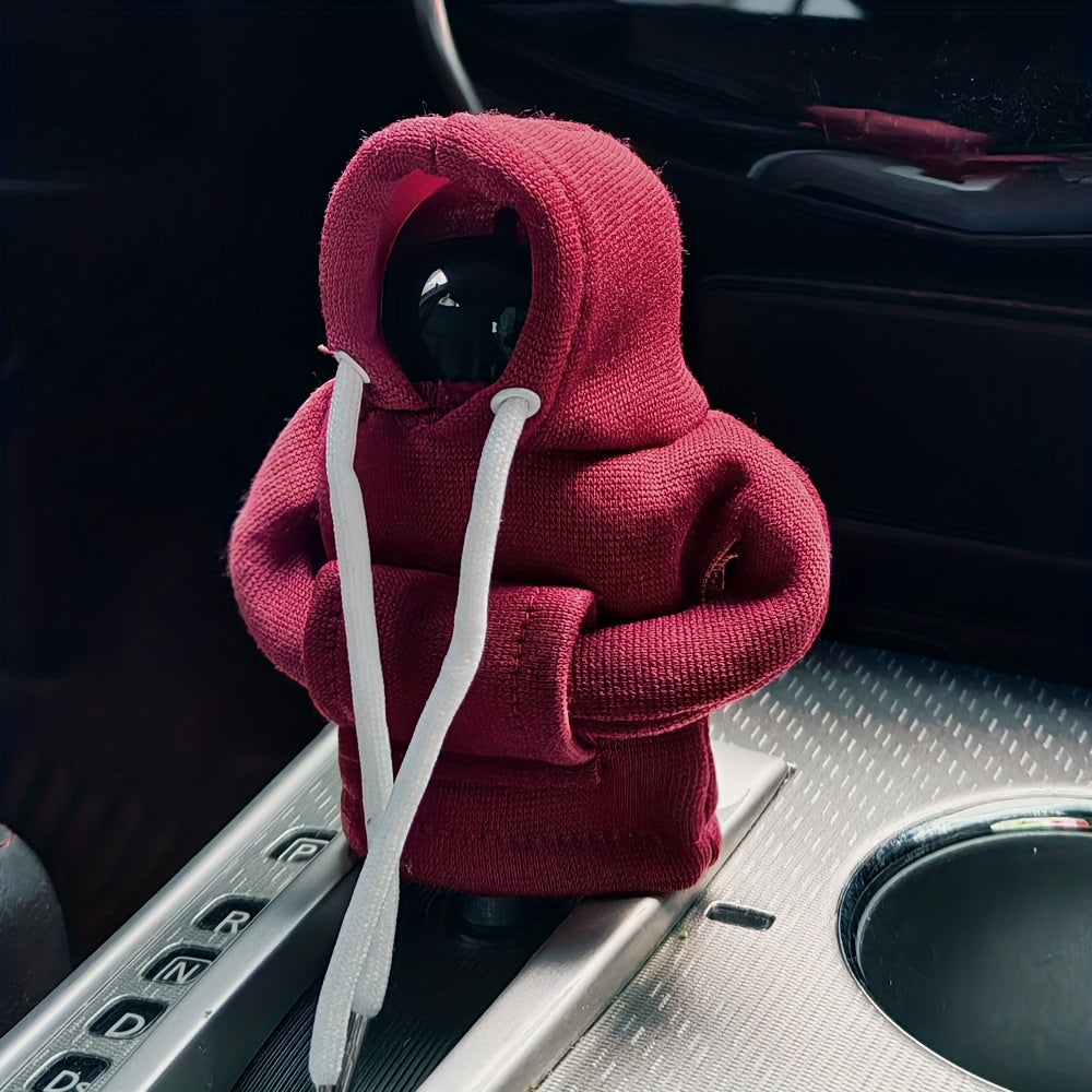 Mini Hoodie Car Gear Shift Cover Polyester Auto Interior Decor Dustproof