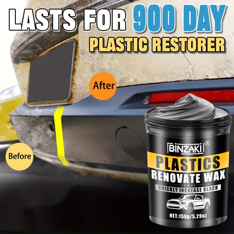 Plastic Restorer for Car Bumpers and Dashboards Deep Gloss Black