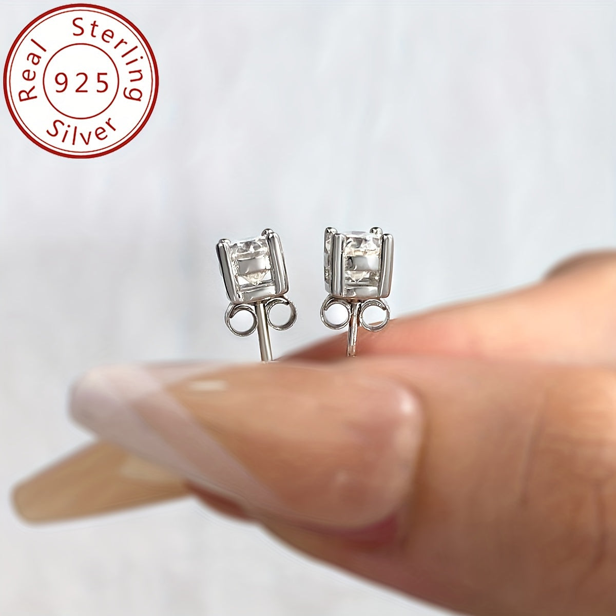 Pendientes de Moissanita de 2CT, corte oval, plata de ley, joyería para bodas, fiestas y San Valentín