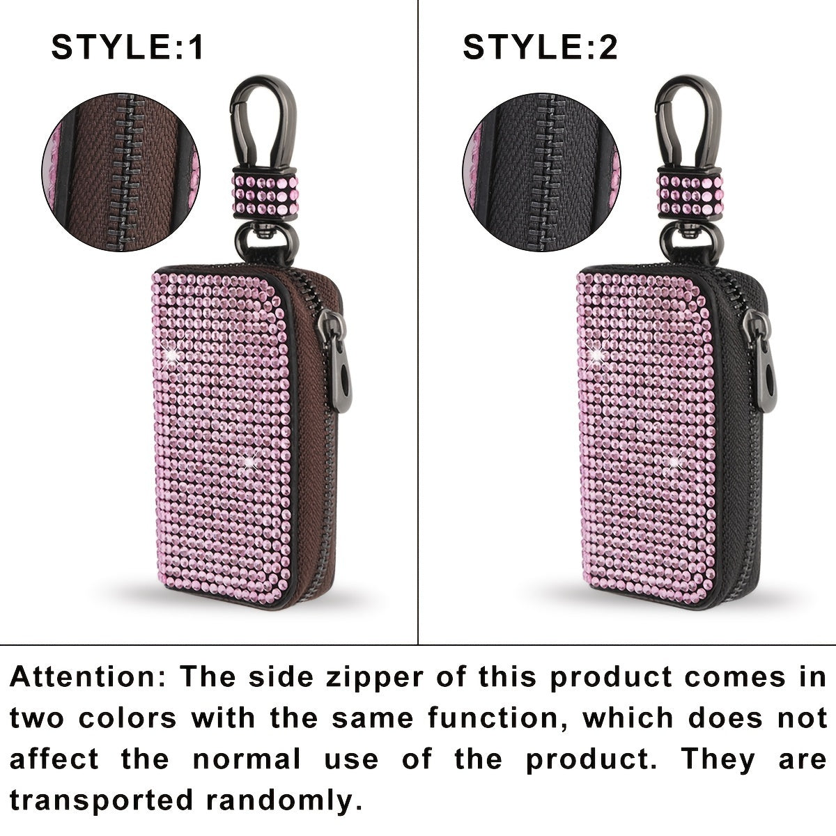 Women's Car Key Protector Rhinestone-encrusted Small Stylish Car Interior Accessory