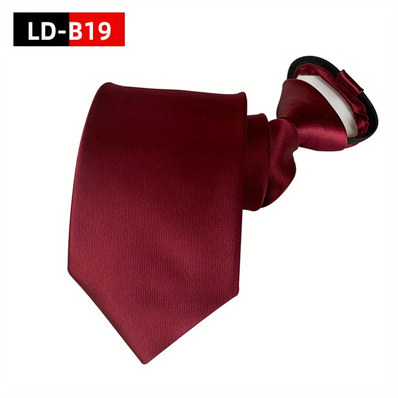 Men's Paisley Polyester Zipper Tie with Easy Pull Design in Spot Supply