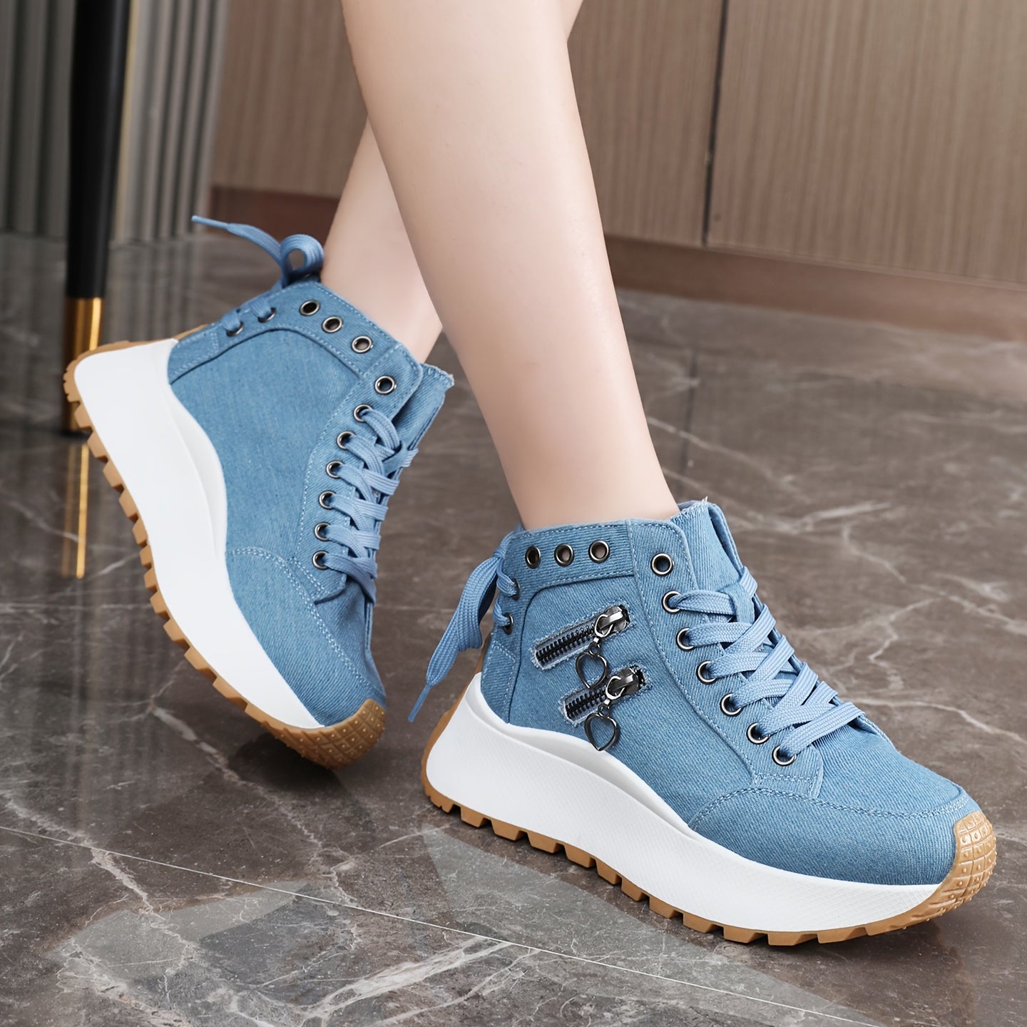 Women's Casual Sports Shoes, Lightweight, Multi-Color, Comfortable Platforms