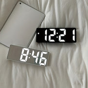 Smart LED Desk Alarm Clock with Voice Control Silent Snooze Wake Up