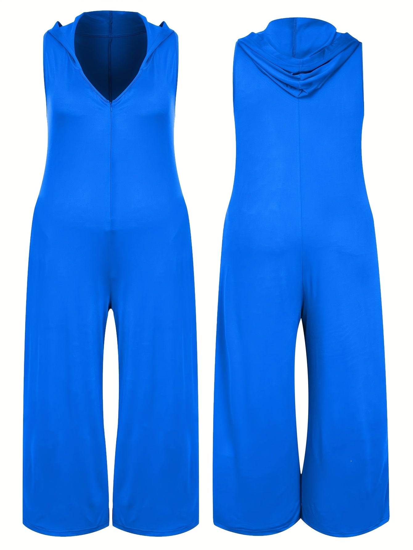 Костюм женский повседневный с капюшоном и V-образным вырезом, свободный крой, размер плюс, черный