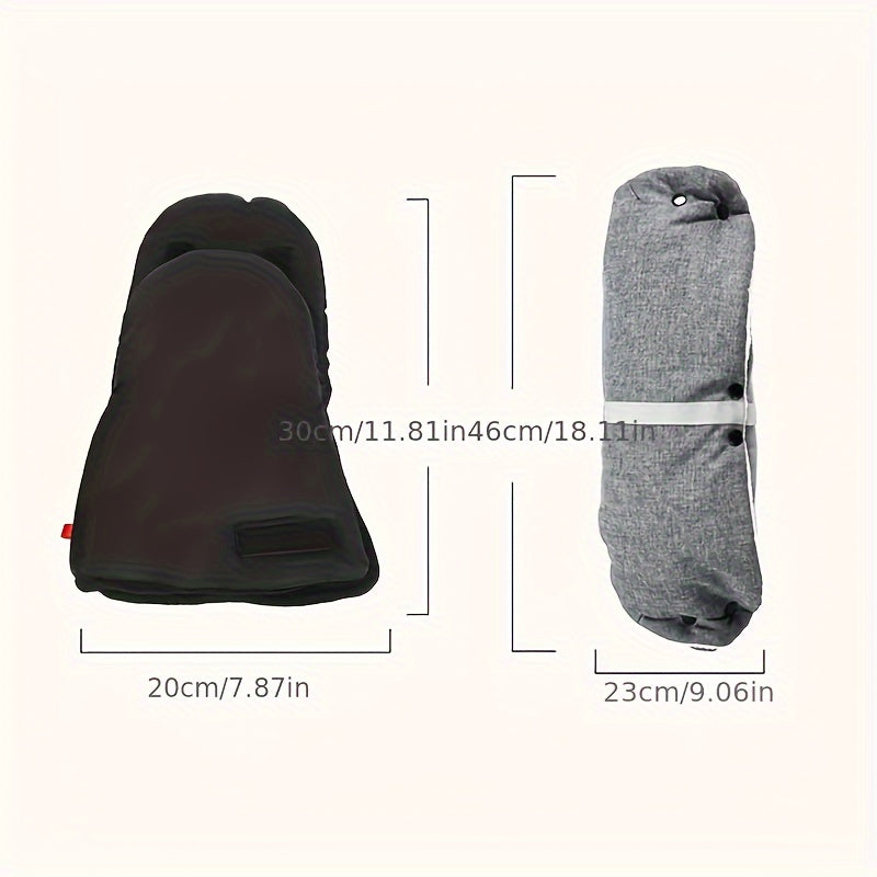 Guantes para cochecito a prueba de viento y cálidos con fundas para manijas forradas de terciopelo para invierno