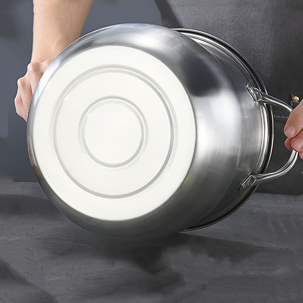 Stainless Steel Stock Pot 12 Qt Cooking Soup Boiling Kitchen Utensil