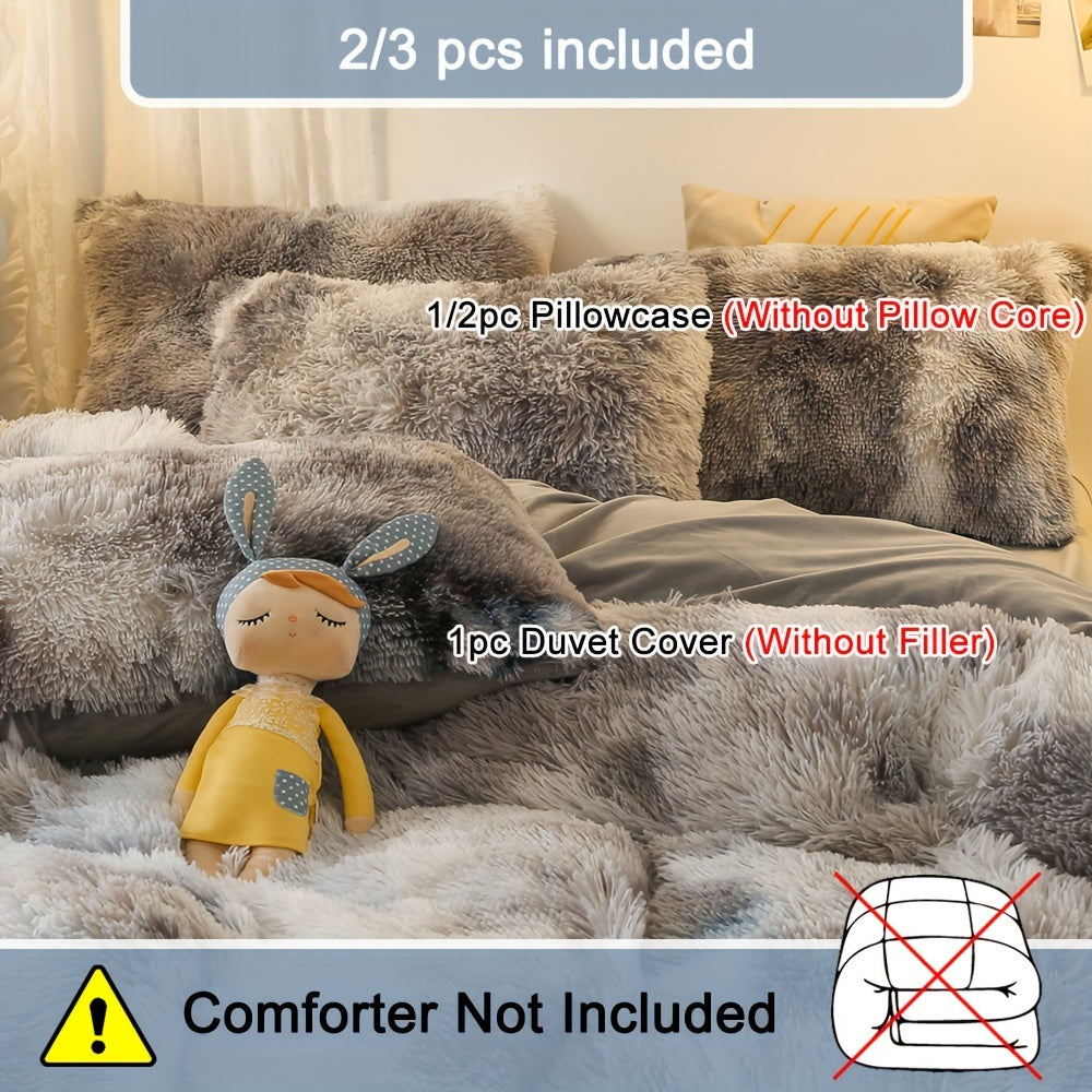 Люкс плюш узун жонли ювошли қопламалар тўплами, зиппер ёпишли, нафас олувчи полиэстер, бир рангли, барча мавсумлар учун