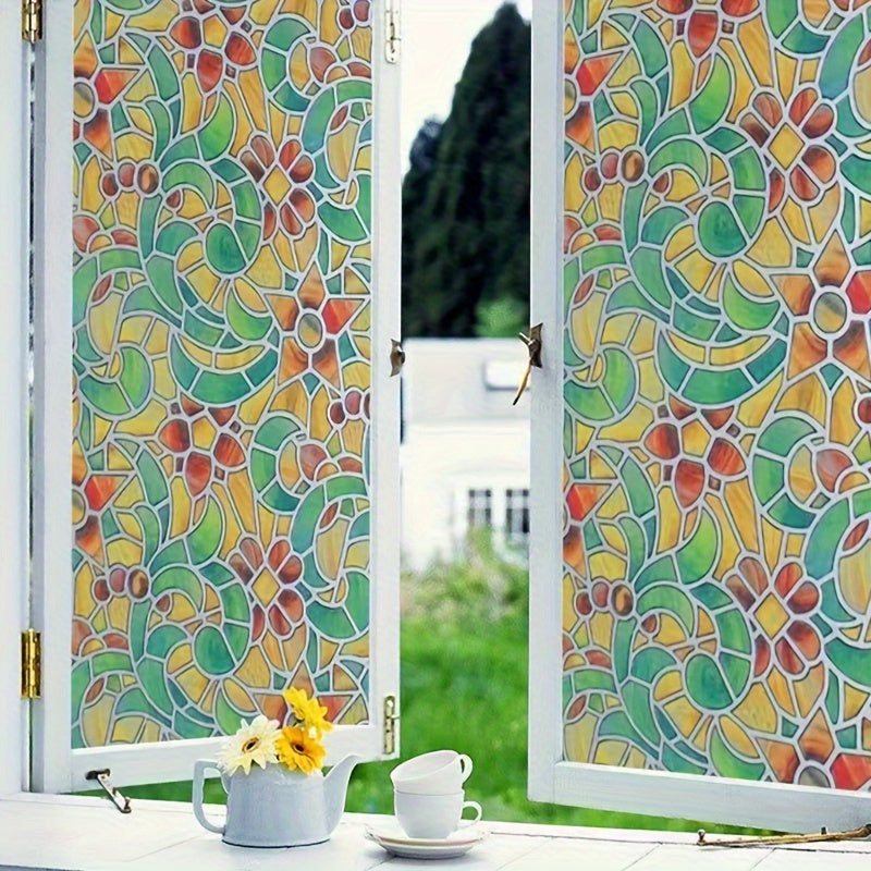 Frosted Window Film Privacy Decor 10mil Thick Self-Adhesive for Office Bathroom Home