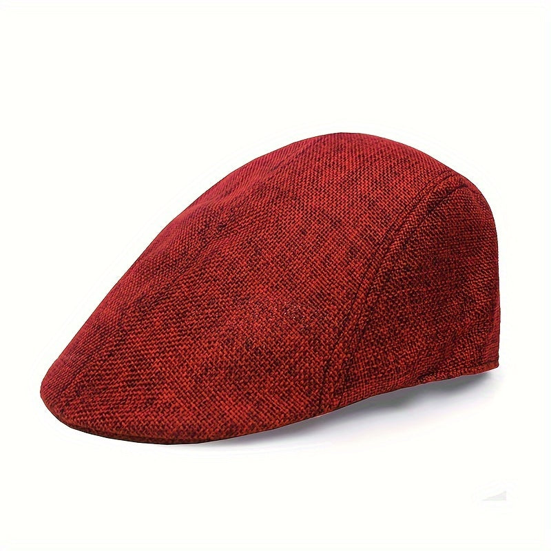Lightweight Cotton Linen Beret Cap for Adults Stylish Fashion Accessory