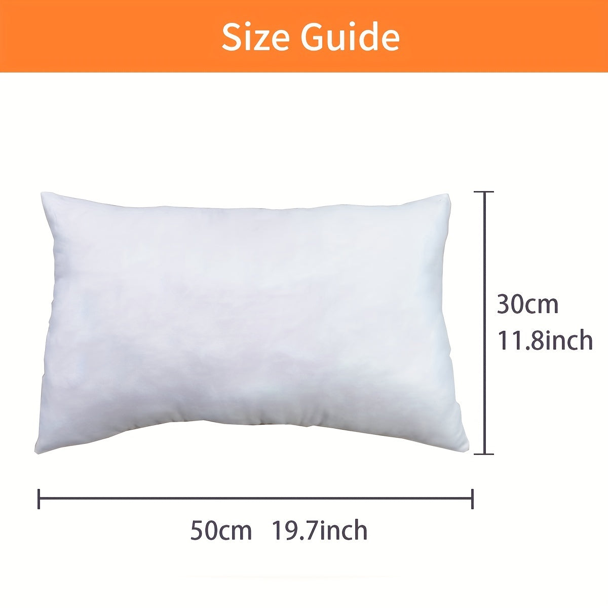 White Fabric Throw Pillow Core Soft Fluffy for Home Couch Bed Car