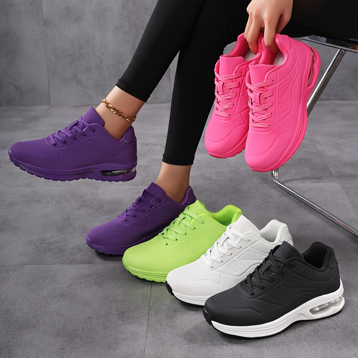 Women's Lightweight Breathable Running Shoes for All Seasons