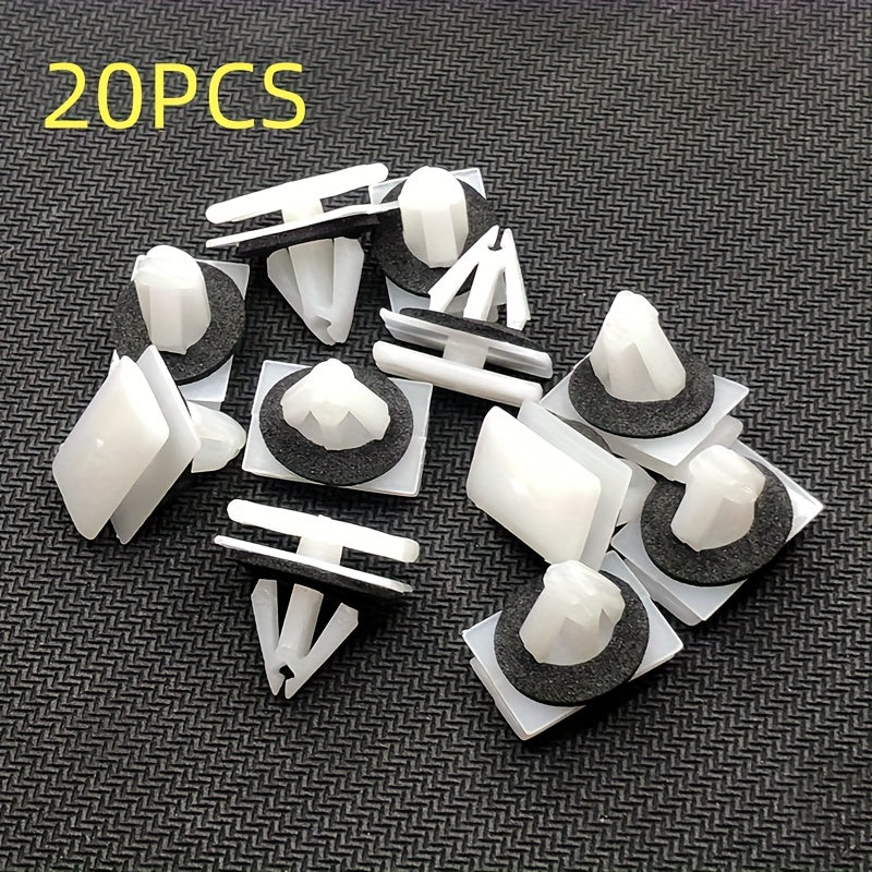 20pcs Car Panel Moulding Clips for Auto Rocker Push Pin Fasteners