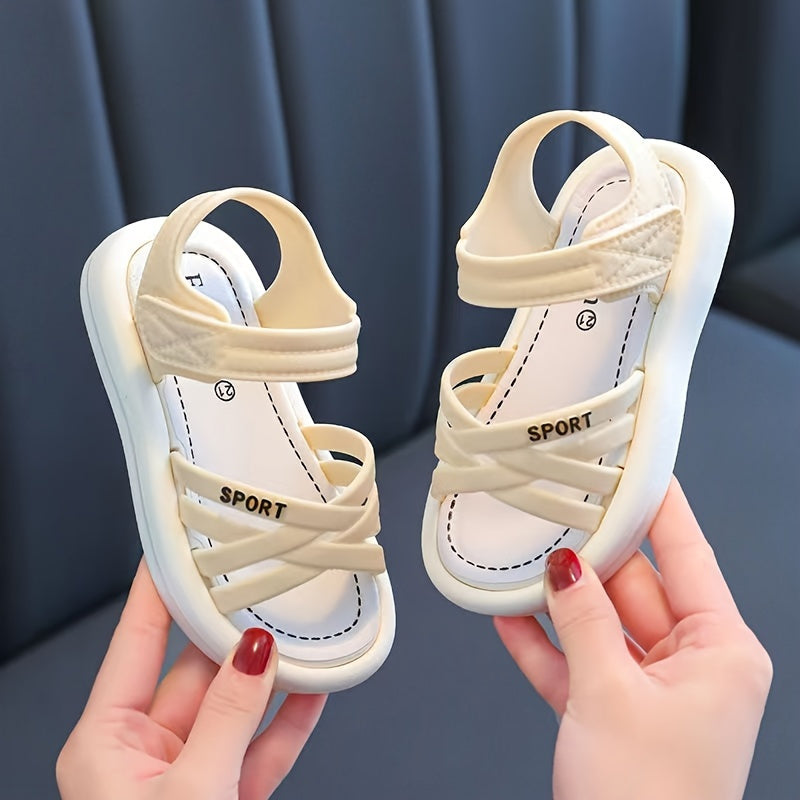 Girls Summer Princess Sandals 2025 PVC Heart Floral Korean Style Beach Casual