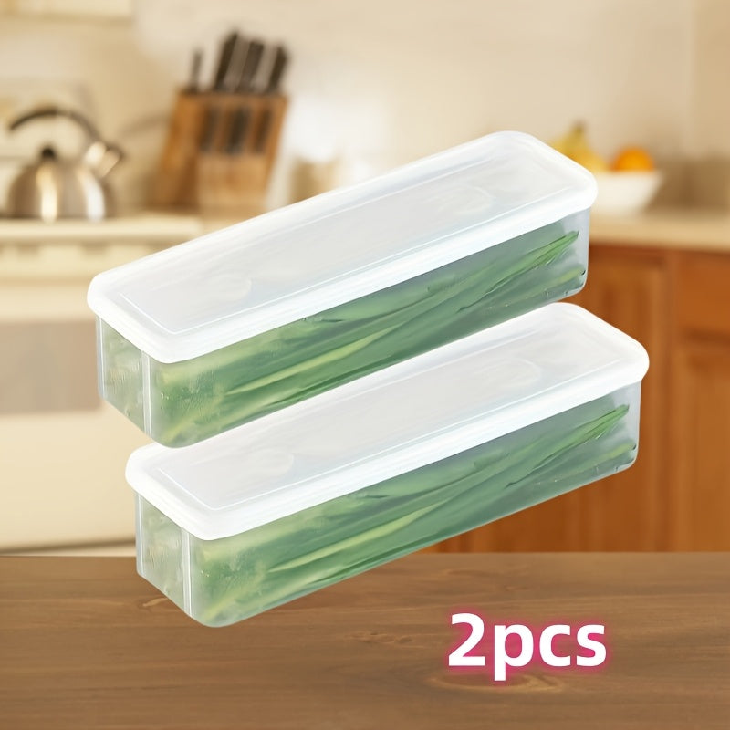 3/2 Pack Transparent Stackable Food Storage Containers for Refrigerator Plastic