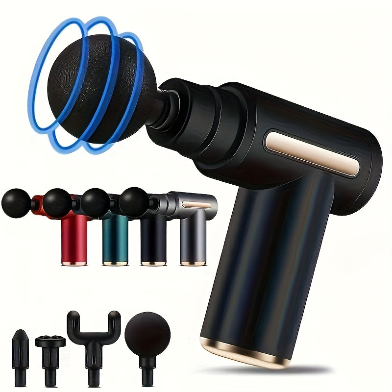 4 ta almashtiriladigan boshli mini massaj quroli va 6 ta rejim, turli ranglarda USB orqali zaryadlanadi - Otalar kuni va Sevgi kuni uchun ideal sovg'a.