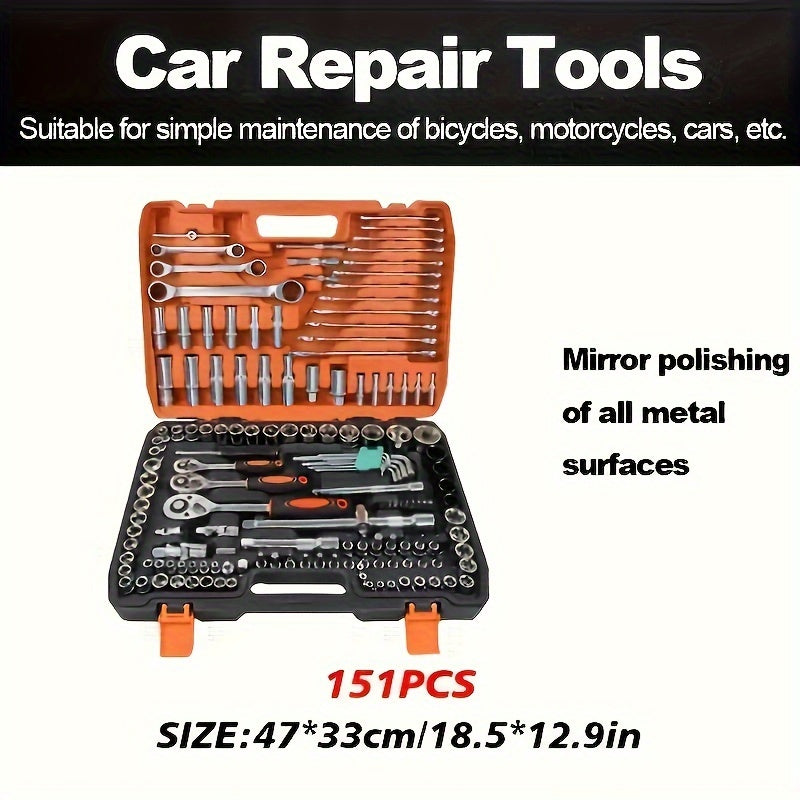 Professional Auto Repair Tool Set 216-Piece Ratchet Wrench Kit and Sockets