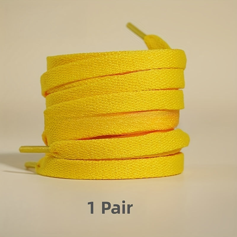 Unisex Canvas Flat Shoelaces Multi Color For Sneakers Sports Accessories