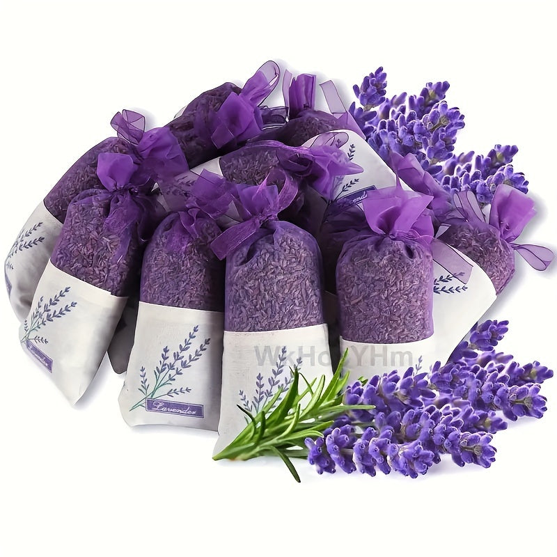 Set of 5 Lavender Scented Yarn Sachets for Car Drawer Wardrobe Purple