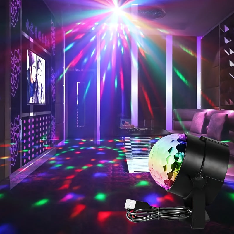 Crystal Magic Sphere Disco Ball Light Projector USB Indoor Outdoor Strobe Party Wedding Birthday