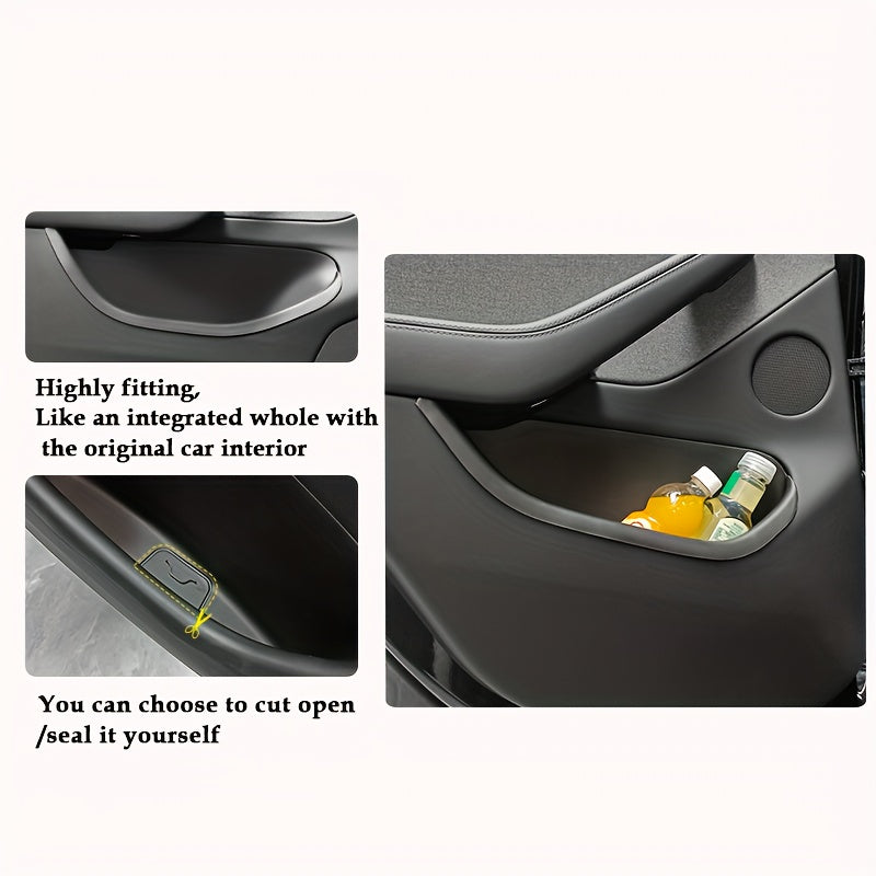 Car Door Organizer Set TPE Juniper for Y2025 Model Front Rear Storage