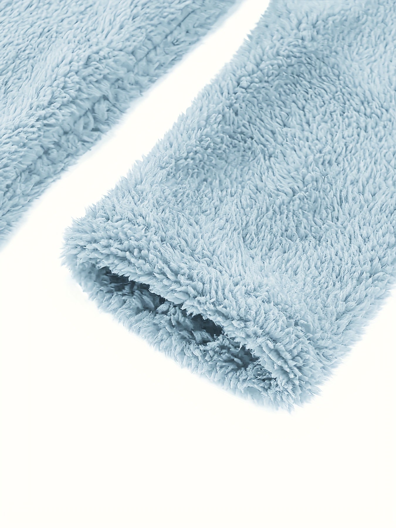 Women's Teddy Fleece Crew Neck Sweatshirt with Long Sleeves and Pocket for Fall Winter