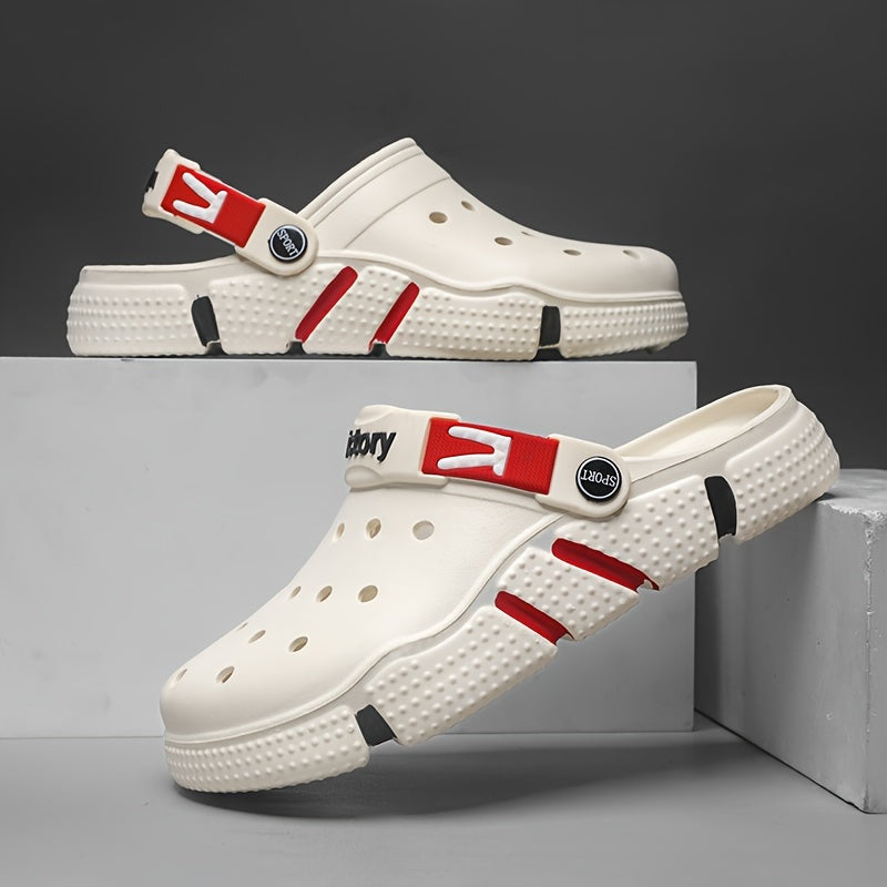 Unisex Hollow Design Clogs Breathable Summer Beach Slide Shoes