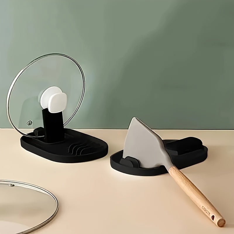 Multi-Functional Plastic Pot Lid Holder Set with Folding Shelf Kitchen Organizer