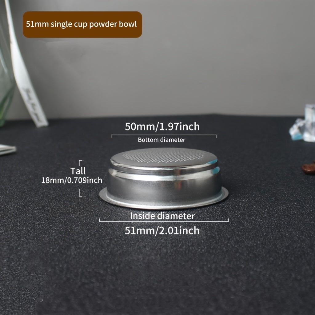 Stainless Steel 51mm Coffee Filter Basket for Espresso Machines Reusable
