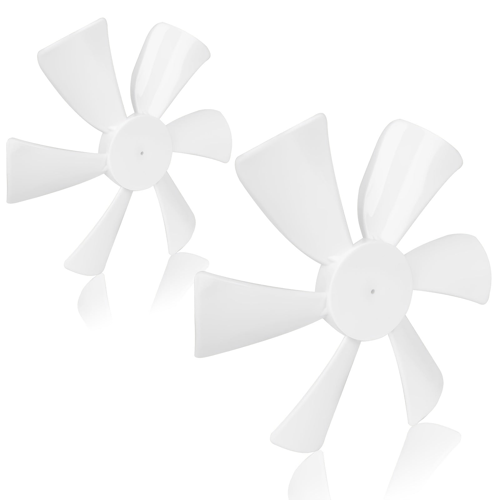 White RV Vent Fan Blades 15.24cm for 12V D-Shaft Motors Durable Plastic Replacement